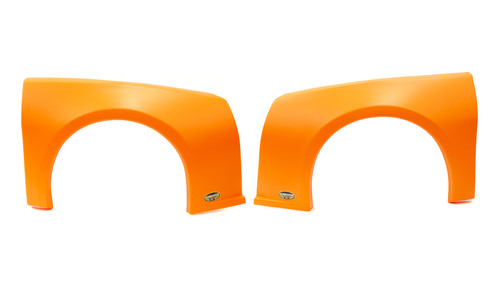 Fenders - Driver / Passenger Sides - Plastic - Orange - Street Stock - Pair