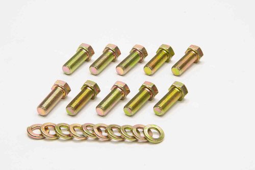 Ring Gear Bolt Kit - 7/16-20 in Thread - 1.25 in Long - Hex Head - Steel - Cadmium - Trac-Loc - Ford 9 in - Set of 10