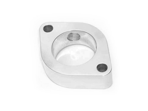 Water Neck Spacer - 1 in Thick - Two 3/8 in NPT Female Ports - O-Ring Seal - Aluminum - Polished - Chevy V8 - Each