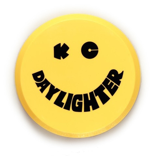 Light Cover - Black KC Daylighter Logo - Plastic - Yellow - 6 in KC Lights - Each