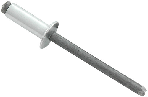 Rivet - 3/8 in Head - 3/16 in Steel Mandrel - 1/4-3/8 in Grip Range - Aluminum - Natural - Set of 250