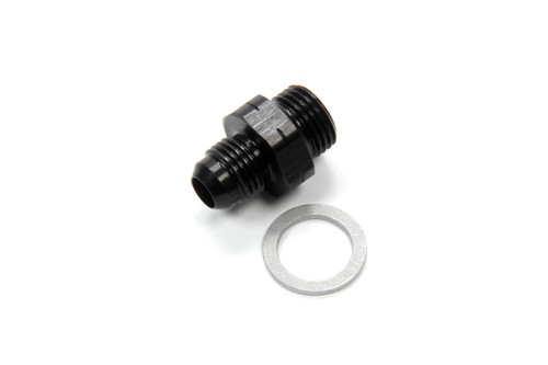 Fitting - Adapter - Straight - 6 AN Male to 16 mm x 1.50 Male - Crush Washer - Aluminum - Black Anodized - Each