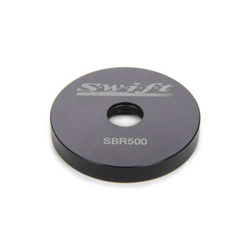 Bump Stop Cup - Single Spring - 2.000 in OD - 1/2 in Thru Hole - Aluminum - Black Anodized - Swift Bump Spring - Each