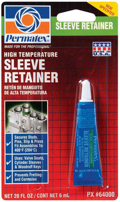 Thread Locker - High Temperature Sleeve Retainer - 6 ml Tube - Each Thread Locker - High Temperature Sleeve Retainer - 6 ml Tube - Each