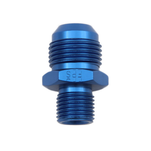 Fitting - Adapter - Straight - 10 AN Male to 16 mm x 1.50 Male - Aluminum - Blue Anodized - Each