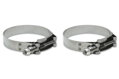 Hose Clamp - T-Bolt - 3.500 to 3.800 in Range - Stainless - 3-1/4 in ID Hose Couplers - Pair