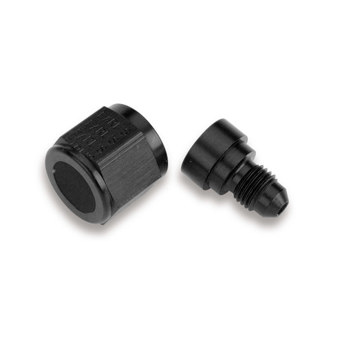 Fitting - Adapter - Straight - 8 AN Female to 4 AN Male - Aluminum - Black Anodized - Each