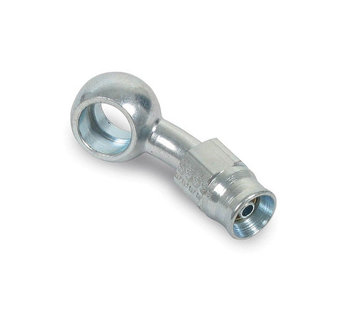 Fitting - Hose End - Banjo - Speed Seal - 30 Degree - Non-Adjustable - Long - 3 AN Hose to 10 mm Banjo - Steel - Natural - Each