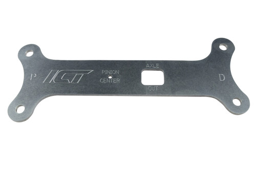 Rear End Axle Cut Guide - Pinion Centering Plate Included - Aluminum - Natural - Ford 9 in - Each