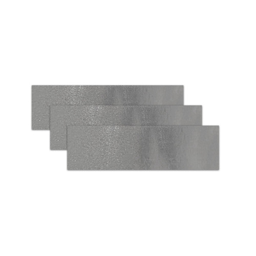 Oil Filter Heat Shield - 2-1/2 x 3-1/2 x 3 in - Aluminized Fiberglass Fabric - Silver - Set of 3