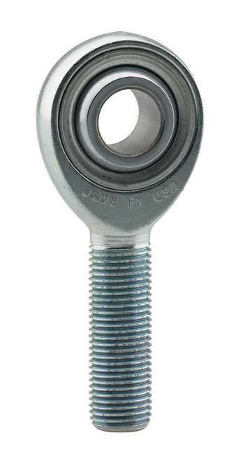Rod End - Spherical - 3/8 in Bore - 3/8-24 in Left Hand Male Thread - PTFE Lined - Steel - Chromate / Zinc Oxide - Each