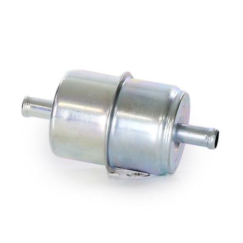 Fuel Filter - In-Line - Paper Element - 20 Micron - 3/8 in Hose Barb Inlet - 3/8 in Hose Barb Outlet - Steel - Zinc Plated - Each Fuel Filter - In-Line - Paper Element - 20 Micron - 3/8 in Hose Barb Inlet - 3/8 in Hose Barb Outlet - Steel - Zinc Plated - Each
