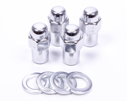 Lug Nut - Standard Mag - 12 mm x 1.50 Right Hand Thread - 13/16 in Hex Head - 0.750 in Shank - Closed End - Steel - Chrome - Set of 4