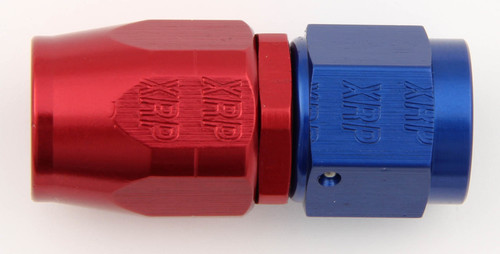 Fitting - Hose End - Straight - 6 AN Hose to 6 AN Female - Aluminum - Blue / Red Anodized - Each