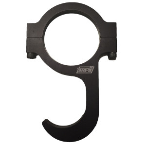 Steering Wheel Hook - Clamp-On - Aluminum - Black Anodized - 1-3/4 in OD Tube - Each