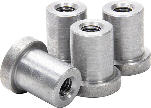 Weld-On Nut - 3/8-16 in Thread - 3/4 in OD Mounting Hole - Steel - Natural - Set of 4