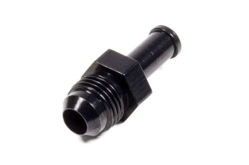Fitting - Adapter - Straight - 6 AN Male to 5/16 in Hose Barb - Aluminum - Black Anodized - Each Fitting - Adapter - Straight - 6 AN Male to 5/16 in Hose Barb - Aluminum - Black Anodized - Each
