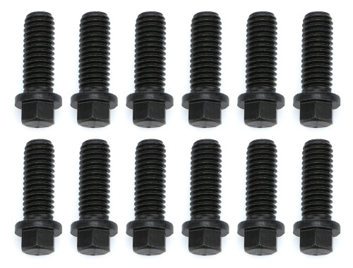 Header Bolt - 3/8-16 in Thread - 1 in Long - 7/16 in Hex Head - Steel - Universal - Set of 12 Header Bolt - 3/8-16 in Thread - 1 in Long - 7/16 in Hex Head - Steel - Universal - Set of 12