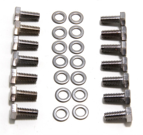 Transmission Pan Bolt Kit - 5/16-18 in Thread - 0.750 in Long - Hex Head - Steel - Chrome - Various Applications - Set of 14 Transmission Pan Bolt Kit - 5/16-18 in Thread - 0.750 in Long - Hex Head - Steel - Chrome - Various Applications - Set of 14