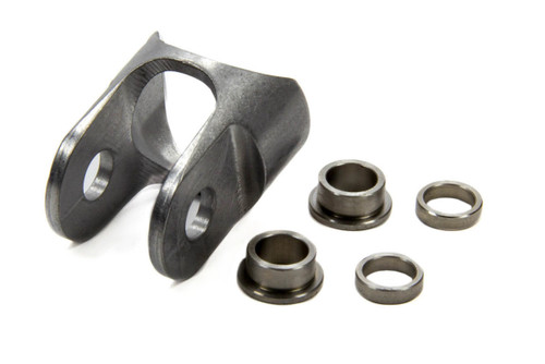 Chassis Tab - Clevis - Contoured - In-Line - Weld-On - 3/8 in Bore - 3/4 in Slot - Chromoly - Natural - 1-1/4 in Tubing - Each