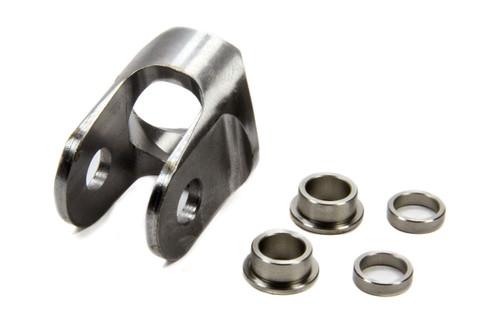 Chassis Tab - Clevis - Contoured - Perpendicular - Weld-On - 3/8 in Bore - 3/4 in Slot - Chromoly - Natural - 1-1/4 in Tubing - Each