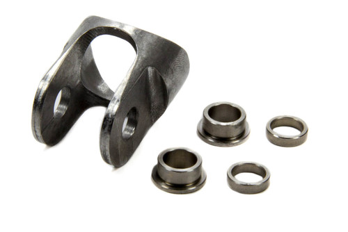 Chassis Tab - Clevis - Contoured - In-Line - Weld-On - 3/8 in Bore - 3/4 in Slot - Chromoly - Natural - 1-5/8 in Tubing - Each