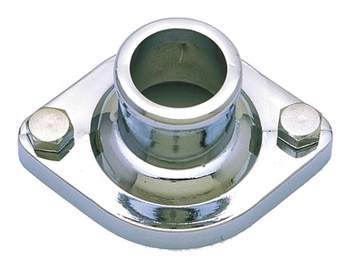 Water Neck - Straight - 1-1/2 in ID Hose - Gasket / Hardware Included - Steel - Chrome - Mopar - Each