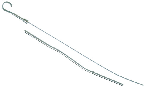 Engine Oil Dipstick - Solid Tube - Block Mount - 20 in Long - Steel - Chrome - Oldsmobile V8 - Each Engine Oil Dipstick - Solid Tube - Block Mount - 20 in Long - Steel - Chrome - Oldsmobile V8 - Each
