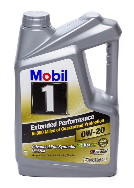 Motor Oil - Extended Performance - 0W20 - Synthetic - 5 qt Jug - Each