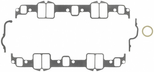 Intake Manifold Gasket - 1.338 x 2.526 in Rectangular Port - Rubber Coated Steel Core Laminate - GM W-Series - Pair