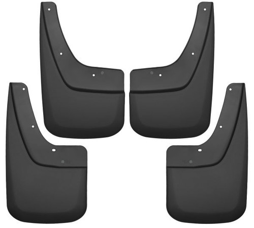 Mud Flap - Mud Guards - Front / Rear - Plastic - Black / Textured - GM Fullsize Truck 2014-19 - Kit