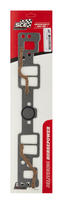 Intake Manifold Gasket - 0.062 in Thick - 1.08 x 2.11 in Rectangular Tapered Wall Port - Composite - Vortec Head - Small Block Chevy - Pair