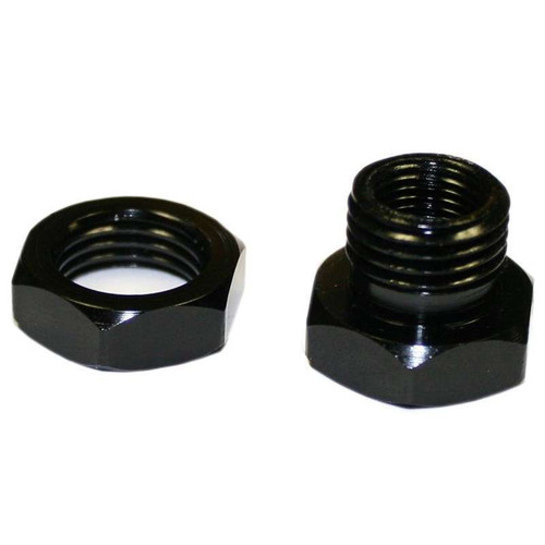 EFI Nozzle Adapter - 1/8 in NPT - Jam Nut - Aluminum - Black Anodized - Shark / SX2 Nitrous Nozzles - Kit