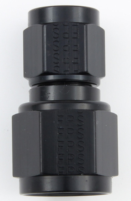 Fitting - Adapter - Straight - 8 AN Female Swivel to 10 AN Female Swivel - Aluminum - Black Anodized - Each