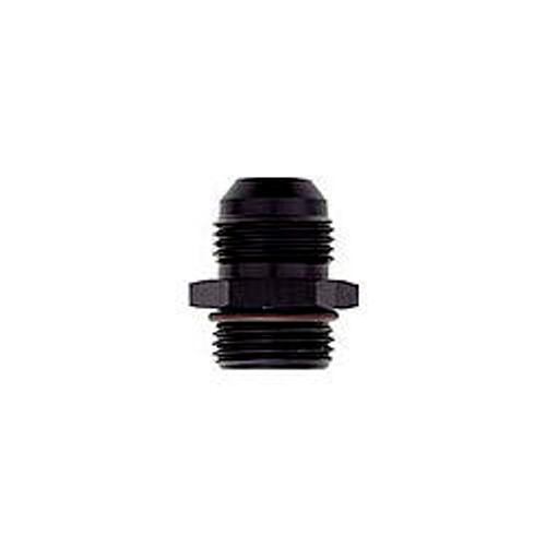 Fitting - Adapter - Straight - 6 AN Male to 10 AN Male O-Ring - Aluminum - Black Anodized - Each