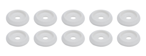 Body Bolt Washer - Countersunk - 1/4 in ID - 1-1/4 in OD - Plastic - White - Set of 10