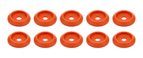 Body Bolt Washer - Countersunk - 1/4 in ID - 1-1/4 in OD - Plastic - Orange - Set of 10