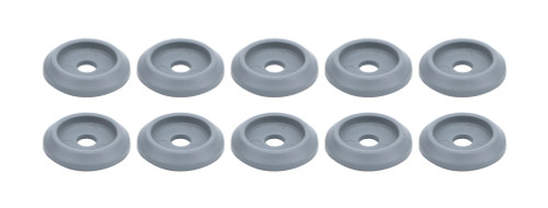 Body Bolt Washer - Countersunk - 1/4 in ID - 1 in OD - Plastic - Silver - Set of 10
