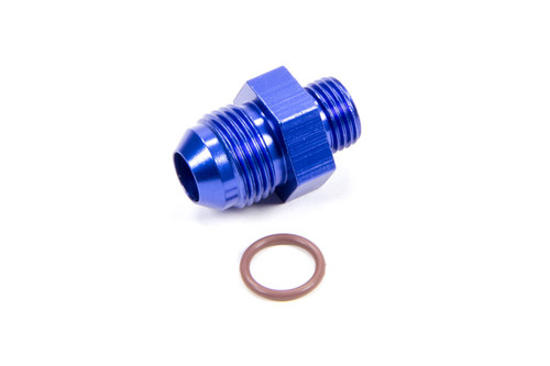 Fitting - Adapter - Straight - 8 AN Male to 6 AN Male O-Ring - Aluminum - Blue Anodized - Each
