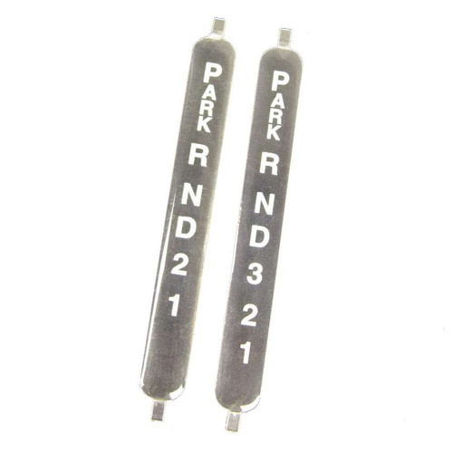 Information Sticker - Shift Indicator - Replacement - Clear - White Lettering - B&M Quicksilver Shifters - Pair
