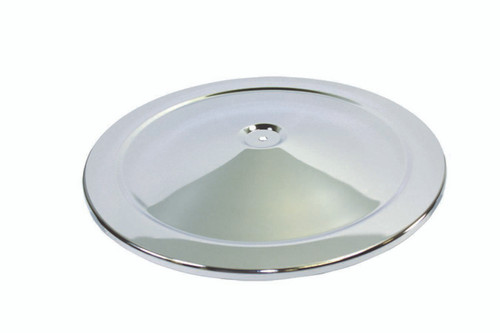 Air Cleaner Lid - Muscle Car Style - 14 in Round - Steel - Chrome - Each