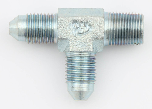 Fitting - Adapter Tee - 3 AN Male x x 3 AN Male 1/8 in NPT Male - Steel - Natural - Each