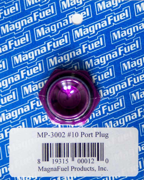 Fitting - Plug - 10 AN Male O-Ring - Hex Head - Aluminum - Purple Anodized - Each