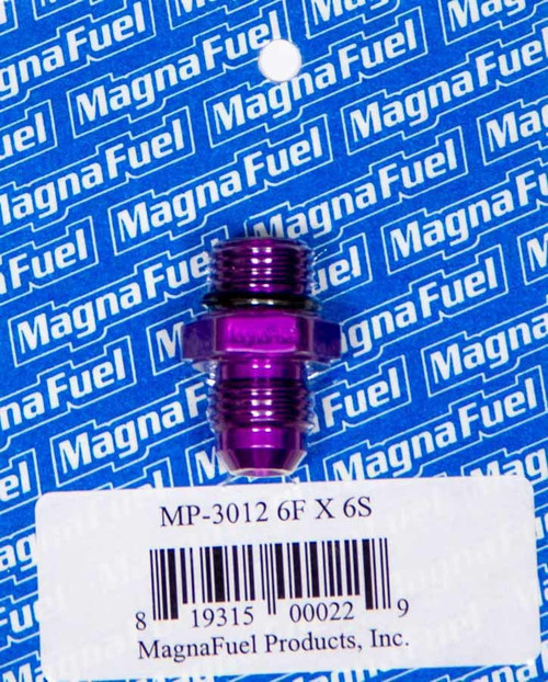 Fitting - Adapter - Straight - 6 AN Male to 6 AN Male O-Ring - Aluminum - Purple Anodized - Each Fitting - Adapter - Straight - 6 AN Male to 6 AN Male O-Ring - Aluminum - Purple Anodized - Each