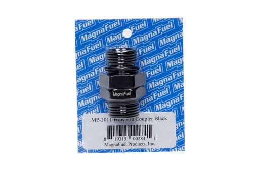 Fitting - Adapter - Straight - 10 AN Male O-Ring to 10 AN Male O-Ring - Aluminum - Black Anodized - Each