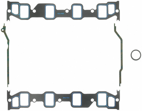 Intake Manifold Gasket - Printoseal - 0.06 in Thick - 1.4 x 2.1 in Rectangular Port - Composite - Ford FE-Series - Kit