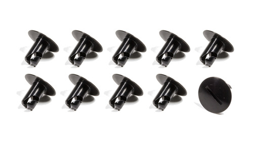 Quick Turn Fastener - Oversized Oval Head - Slotted - 7/16 x 0.500 in Body - Aluminum - Black Anodized - Set of 10