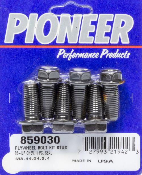 Flywheel Bolt Kit - 7/16-20 in Thread - 1.000 in Long - Hex Head - Chromoly - Black Oxide - Small Block Chevy / Chevy V6 - Set of 6