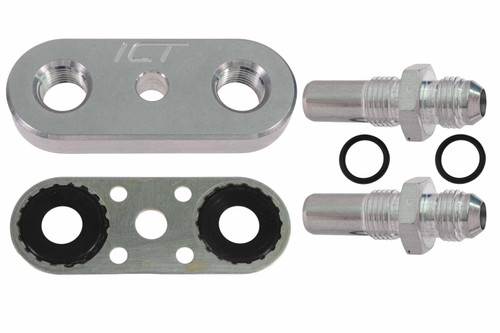 Fitting - Transmission Cooler - Straight - 6 AN Male - Aluminum - Natural - 6L80E / 6L90E / 8L90E Transmissions - Kit