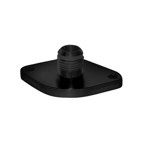 Water Neck - Straight - 12 AN Male - O-Ring - Aluminum - Black Anodized - Chevy V8 - Each